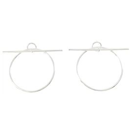 Hermès Hermes Echappet Ring Earrings Silvery