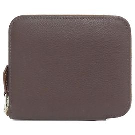 Hermès Hermes Collier de Chiens Silk Coin Purse Brown