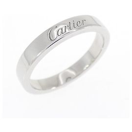 Cartier Gravierter Platin-Ring Andere