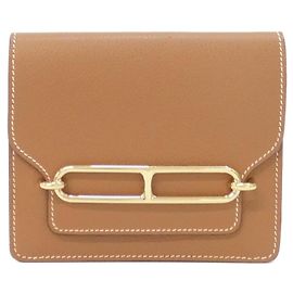 Hermès Carteira bi-fold Hermes Luli Slim Marrom