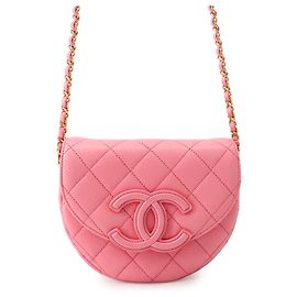 Chanel Mini Matelassé Shoulder Bag Pink