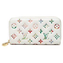 Carteira Zippy Monogram Louis Vuitton Branco Multicor
