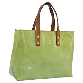 Bolso LOUIS VUITTON Monogram Vernis Reade PM Peppermint M91307 LV Auth ep16109 Verde