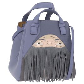 LOEWE Howl's Moving Castle Markl Hammock Nugget Bag Leather 2way Auth yk20930SM Doré Bleu clair