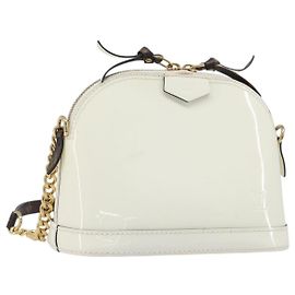 LOUIS VUITTON Monogram Vernis Miroir Alma Mini Bag Snow M52749 LV Auth LN166V Otro