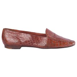 Mocassins Prada Vintage en cuir exotique marron Marron Autre