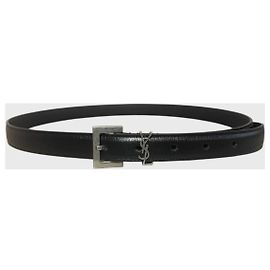 Autre Marque Ceinture Saint Laurent Cassandre noire T.85 Noir