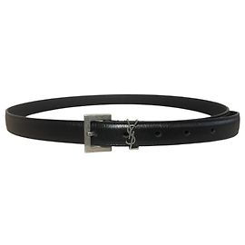 Autre Marque Ceinture Saint Laurent Cassandre noire T.85 Noir