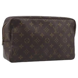 LOUIS VUITTON Monogram Trousse Toilette 28 Clutch Bag M47522 LV Auth gh2343 Monogramma