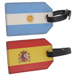 LOUIS VUITTON Porto Address Charm Pelle Set da 2 Rosso Blu LV Auth bs36927 Rosso Blu