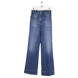 Victoria Beckham Bootcut-Jeans aus Baumwolle Blau Blau
