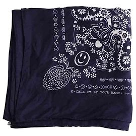 Autre Marque Marineblaues quadratisches Tuch Marineblau