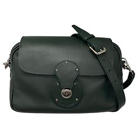 Borsa a tracolla Ricky Small in pelle verde Ralph Lauren Verde