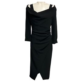 Robe midi à épaules dénudées Prabal Gurung Black Noir