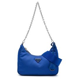 Blue Prada Mini Tessuto Re Edition 2005 Shoulder Bag Blue