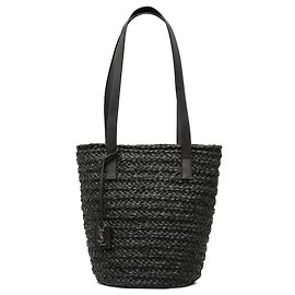 Autre Marque Saint Laurent Small Raffia Panier Tote Preto Preto