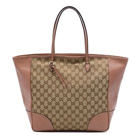 Gucci GG Canvas Bree Tote Beige Beige
