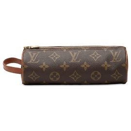 Estojo Louis Vuitton Monogram Brown Trousse Ronde Pencil Case 20 Marrom
