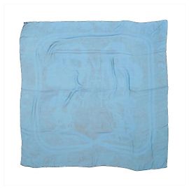 Lenço de seda Hermès Carré 140 "BRIDES de GALA" em azul Azul
