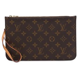 Louis Vuitton Monogram Neverfull MM Pouch Braun Braun