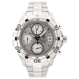 Reloj TAG Heuer Aquaracer CAF2111 RER9126 SS AT con esfera plateada Plata