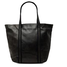Bolso Tote Prada de piel de becerro suave negro Negro