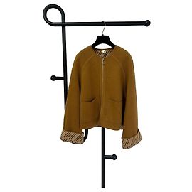 Veste Hermès en cachemire réversible marron taille 34 Multicolore