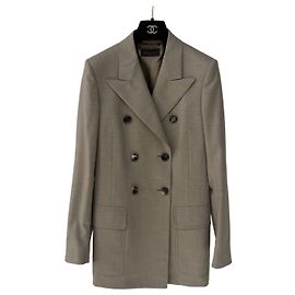 Blazer Loro Piana de lana de doble botonadura Camel Multicolor