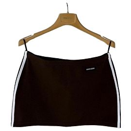 Miu Miu Logo Letter Design Cotton Skirt Brown Multiple colors