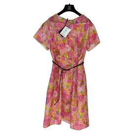 Vestido Prada de Seersucker e Seda Multicor Multicor
