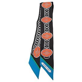 Pañuelo Twilly de seda Hermès Lift Profile Negro Negro