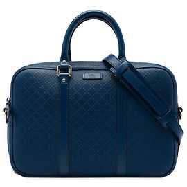 Bolsa de negócios Gucci Medium Diamante em couro de bezerro azul Azul