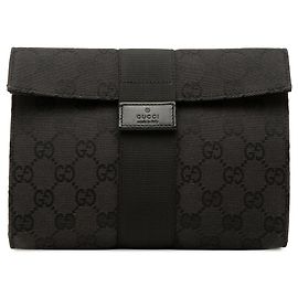 Clutch Gucci GG Canvas negra Negro