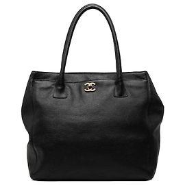 Bolso Chanel Executive Cerf Tall de piel Caviar negro Negro