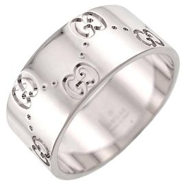 Anello largo Gucci Icon in oro bianco 18K Altro