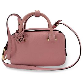 Delvaux Cool Box Leather Nano Rose