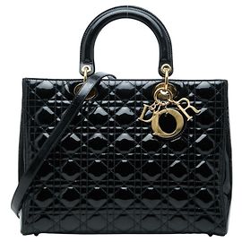 Sac à main Christian Dior Lady Dior Cannage Large Noir