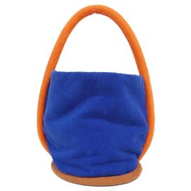 Hermès Sac à main Hermes en coton bleu et orange Bleu Orange