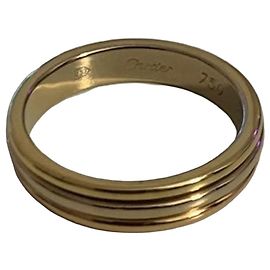 Bague Cartier Vendôme en Or Tricolore Rose Blanc Doré Bijouterie dorée