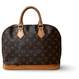 Mala Louis Vuitton Alma Castanha Pele Dourada Marrom Dourado