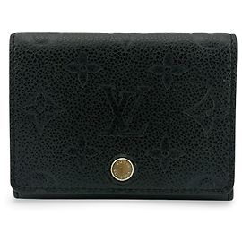 Portamonete Louis Vuitton Anae in pelle Mahina Nero