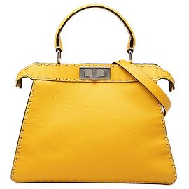 Borsa Fendi Peekaboo Selleria I.U Medium Giallo
