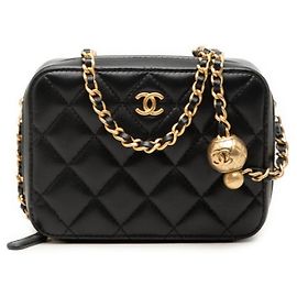 Chanel Coco Mark Matelassé Camera Bag Schwarz Golden