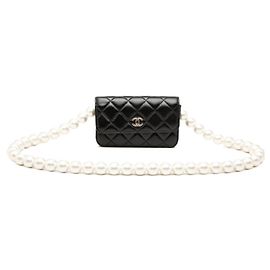 Chanel Coco Mark Matelassé Schultertasche Schwarz