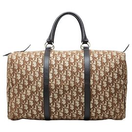 Christian Dior Dior Trotter Handtasche Boston Bag Braun Beige