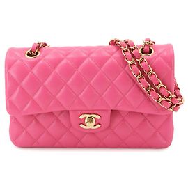 Bolsa de ombro Chanel Matelasse 23 com corrente em rosa Rosa