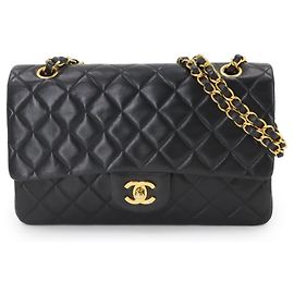Chanel Matelasse 25 Chain Shoulder Handbag Black