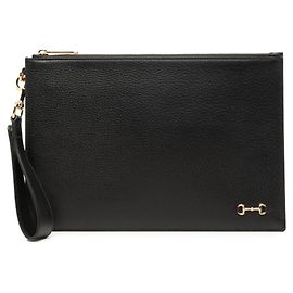 Gucci Horsebit Clutch Bag - Black Leather Black