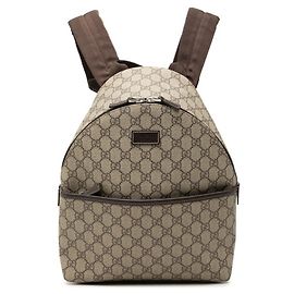 Zaino per bambini Gucci GG Supreme Marrone Beige