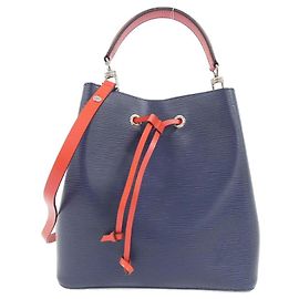 Borsa a tracolla Louis Vuitton Epi Neo Noe Blu